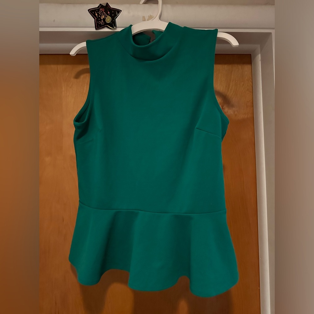 Banana Republic green peplum top